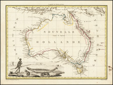 Australia Map By Conrad Malte-Brun