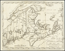 Map of the District of Maine with New Brunswick & Nova Scotia By 