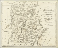 New Hampshire and Vermont Map By Jedidiah Morse