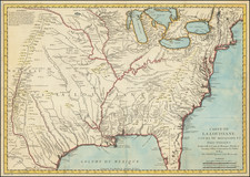 United States, South, Southeast, Midwest, Plains and Canada Map By Jacques Nicolas Bellin