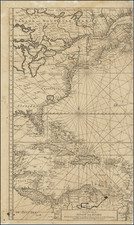 Atlantic Ocean, United States, New England, Mid-Atlantic, Southeast, North America, Caribbean and Canada Map By Gerard Van Keulen