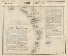 Caribbean Map By Philippe Marie Vandermaelen