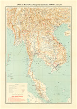 Singapore, Malaysia and Thailand, Cambodia, Vietnam Map By R. Hausermann