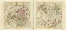 World, Northern Hemisphere, Southern Hemisphere and Polar Maps Map By Nicolaas Van Ewyk