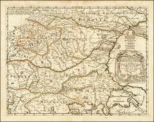Corso del Danubio da Belgrado fino al Mar Nero con Provincie, che intorno al medesimo . . . 1684