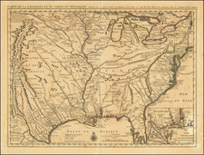 South, Southeast, Midwest and Southwest Map By Johannes Covens  &  Cornelis Mortier