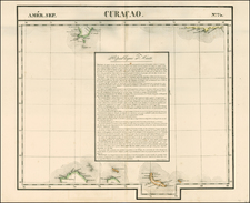 Caribbean Map By Philippe Marie Vandermaelen