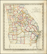 Georgia Map By David Hugh Burr