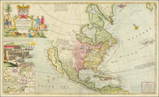 North America and California as an Island Map By Herman Moll