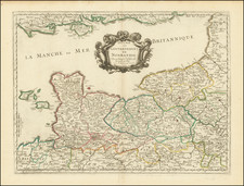 [Shows Guernsey and Jersey] Duche et Gouverement De Normandie. . . 166-