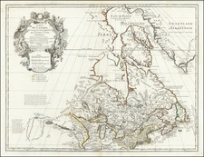 New England, Midwest, Plains and Canada Map By Guillaume De L'Isle / Jean-Claude Dezauche