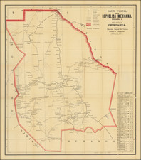 Mexico Map By George F. Cram