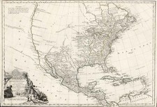 United States and North America Map By Louis Brion de la Tour / Esnauts & Rapilly