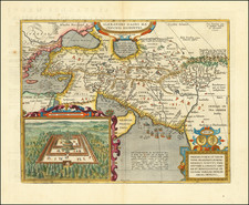 Turkey, Mediterranean, Central Asia & Caucasus, Middle East, Turkey & Asia Minor and Greece Map By Abraham Ortelius