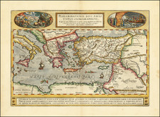 Mediterranean, Middle East, Holy Land, Turkey & Asia Minor and Greece Map By Abraham Ortelius