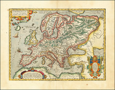 Europe Map By Abraham Ortelius