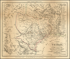 Texas Map By Charles Picquet