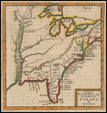 United States, Mid-Atlantic, Southeast and Midwest Map By Robert Morden