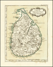 Sri Lanka Map By Jacques Nicolas Bellin