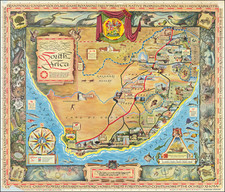 South Africa Map By Bernard Sargent