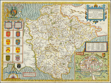 ALL HAND COLOURED A Gift John Speed Old Cumbria Cumberland Replica map  c.1610 