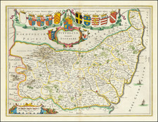 British Counties Map By Johannes Blaeu