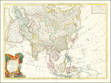 L'Asie Divisee en ses Principaux Etats assujettie aux Observations Astronomique Par le Sr. Janvier . . .  By Paolo Santini / Giovanni Antonio Remondini