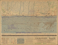 World War II and Normandie Map By Commander Task Force 122