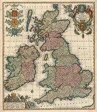 Europe and British Isles Map By Matthaus Seutter