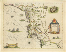 New England, New York State and Mid-Atlantic Map By Willem Janszoon Blaeu