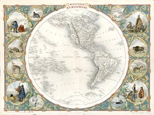 World, World, Western Hemisphere, South America and America Map By John Tallis