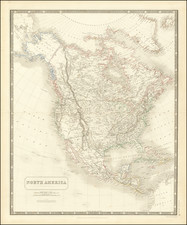North America Map By W. & A.K. Johnston