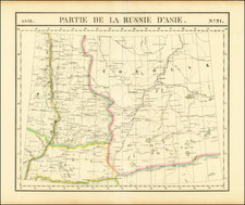 Russia and Russia in Asia Map By Philippe Marie Vandermaelen