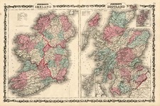 Europe and British Isles Map By Benjamin P Ward  &  Alvin Jewett Johnson