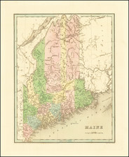 Maine Map By Thomas Gamaliel Bradford