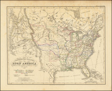 Die Vereinigten Staaten von Nord America nach den besten und neusten Quellen entworfen und gezeichnet von Carl Glaser. 1836.