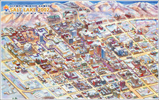 Olympic Winter Games Salt Lake 2002 Downtown Map