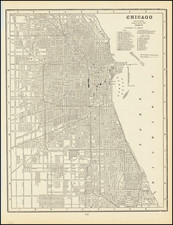 Illinois and Chicago Map By George F. Cram