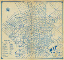 San Francisco & Bay Area and Other California Cities Map By Raymond J. Squires