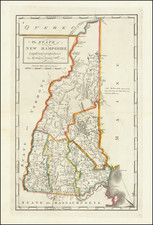 New Hampshire Map By Mathew Carey