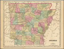 Arkansas Map By Sidney Morse