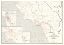 California Map By U.S. Post Office Department