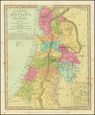 Holy Land Map By David Hugh Burr