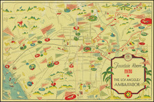 Pictorial Maps and Los Angeles Map By Arthur Justin (Jud) Wright