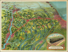 Illinois and Chicago Map By Northwestern Litho. Co. Milwaukee / Rand McNally & Company