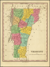 Vermont Map By Anthony Finley