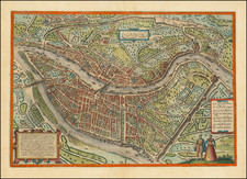 Other French Cities Map By Georg Braun  &  Frans Hogenberg