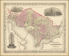 Washington, D.C. Map By Joseph Hutchins Colton