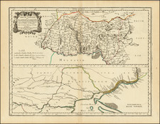 Ukraine and Romania Map By Nicolas Sanson