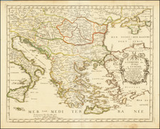 Hungary, Romania, Balkans, Bulgaria, Turkey and Greece Map By Nicolas Sanson